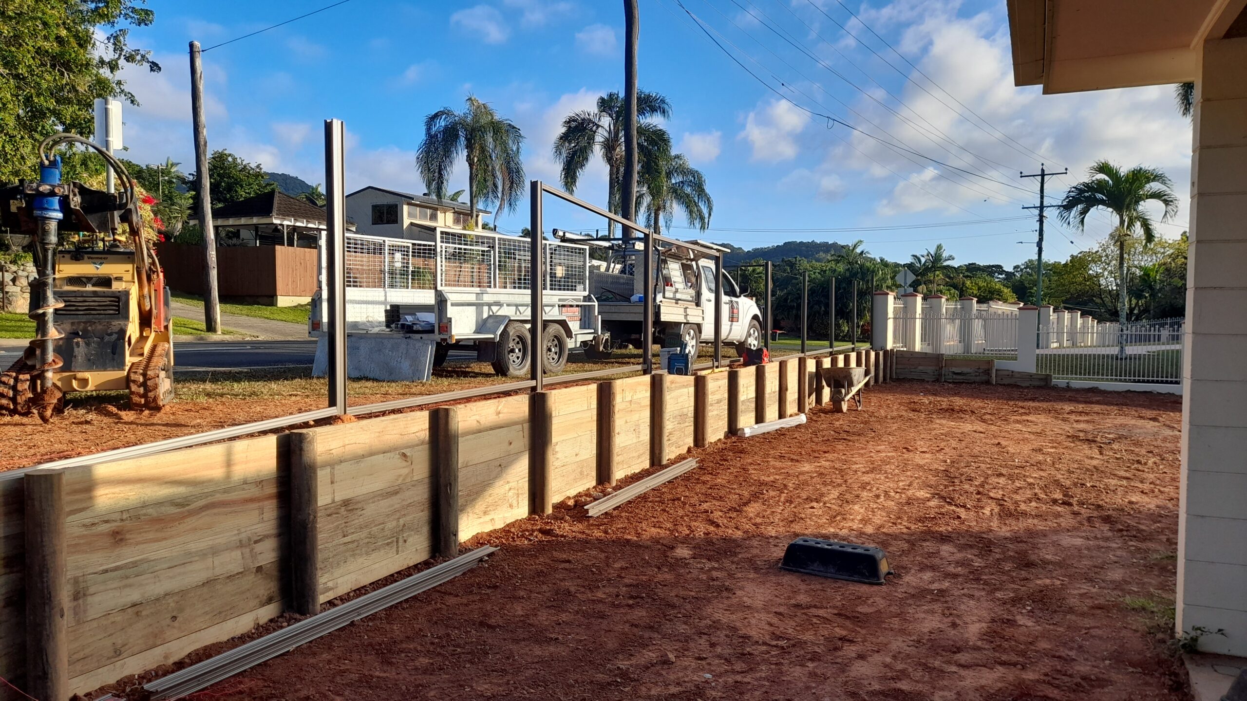 timber retaining wall