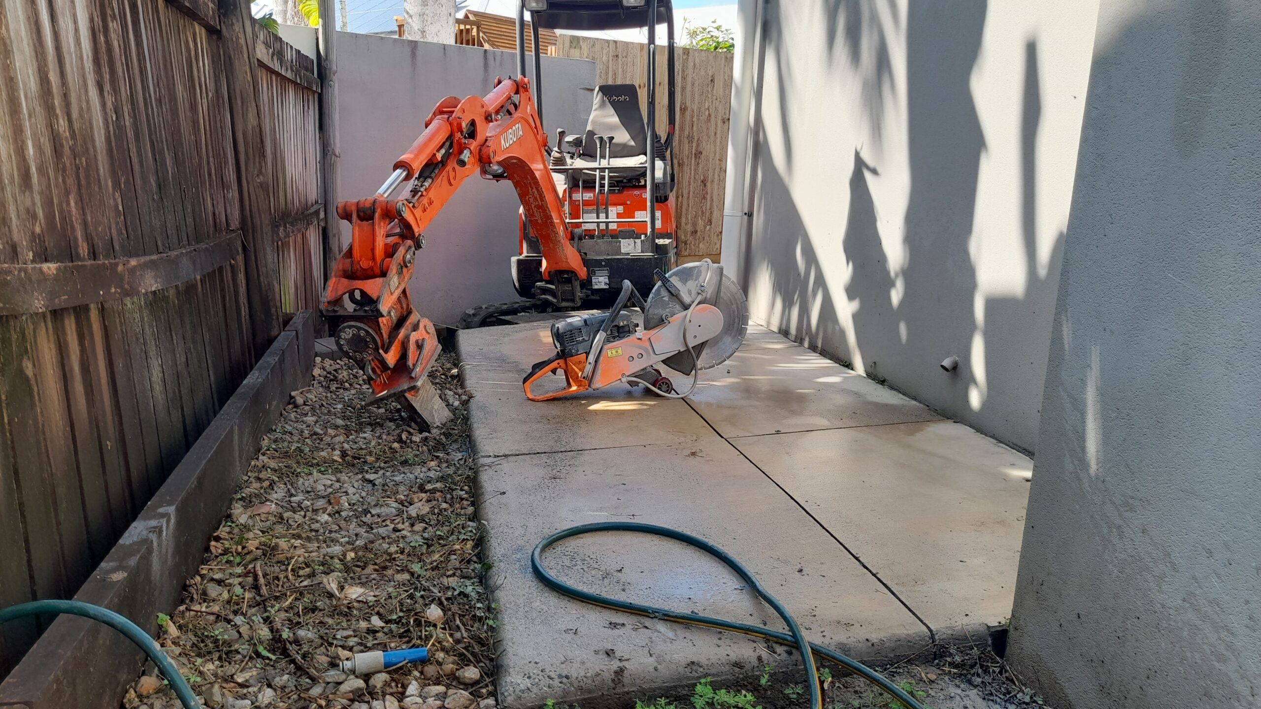 earthworks in tight spaces