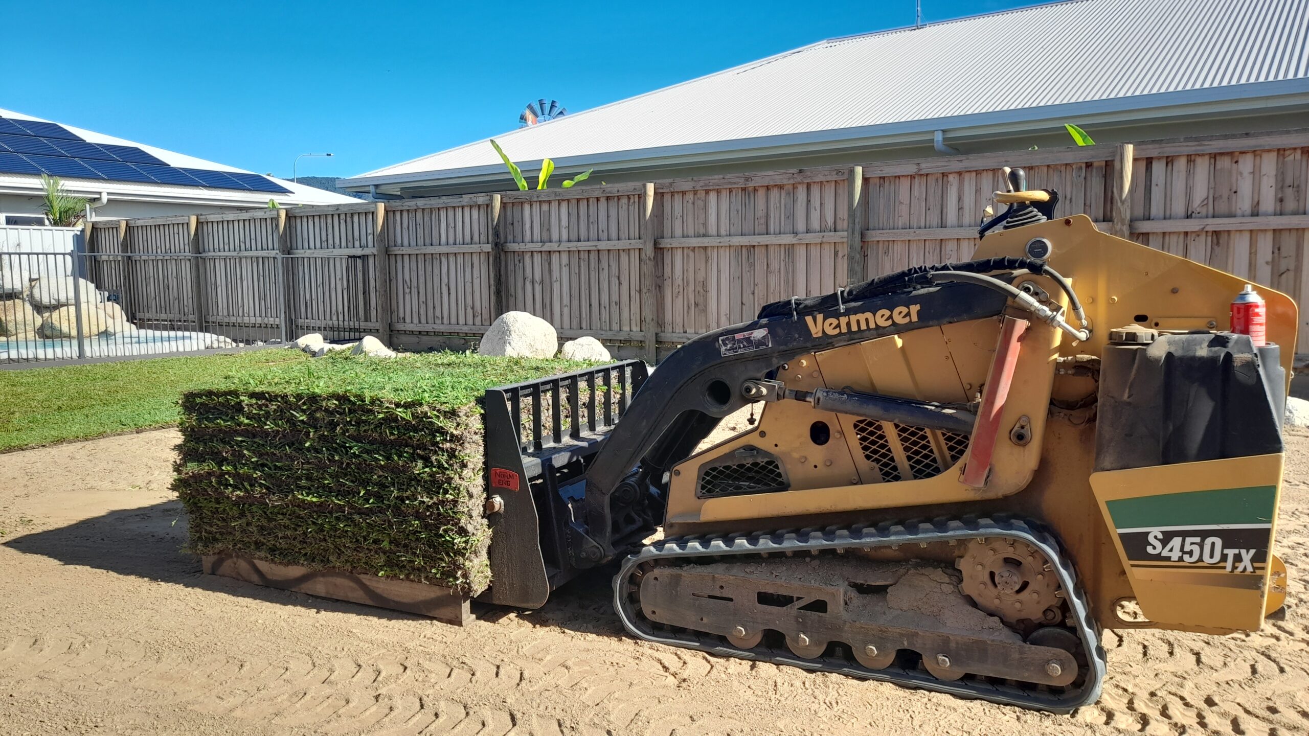 turf being installed