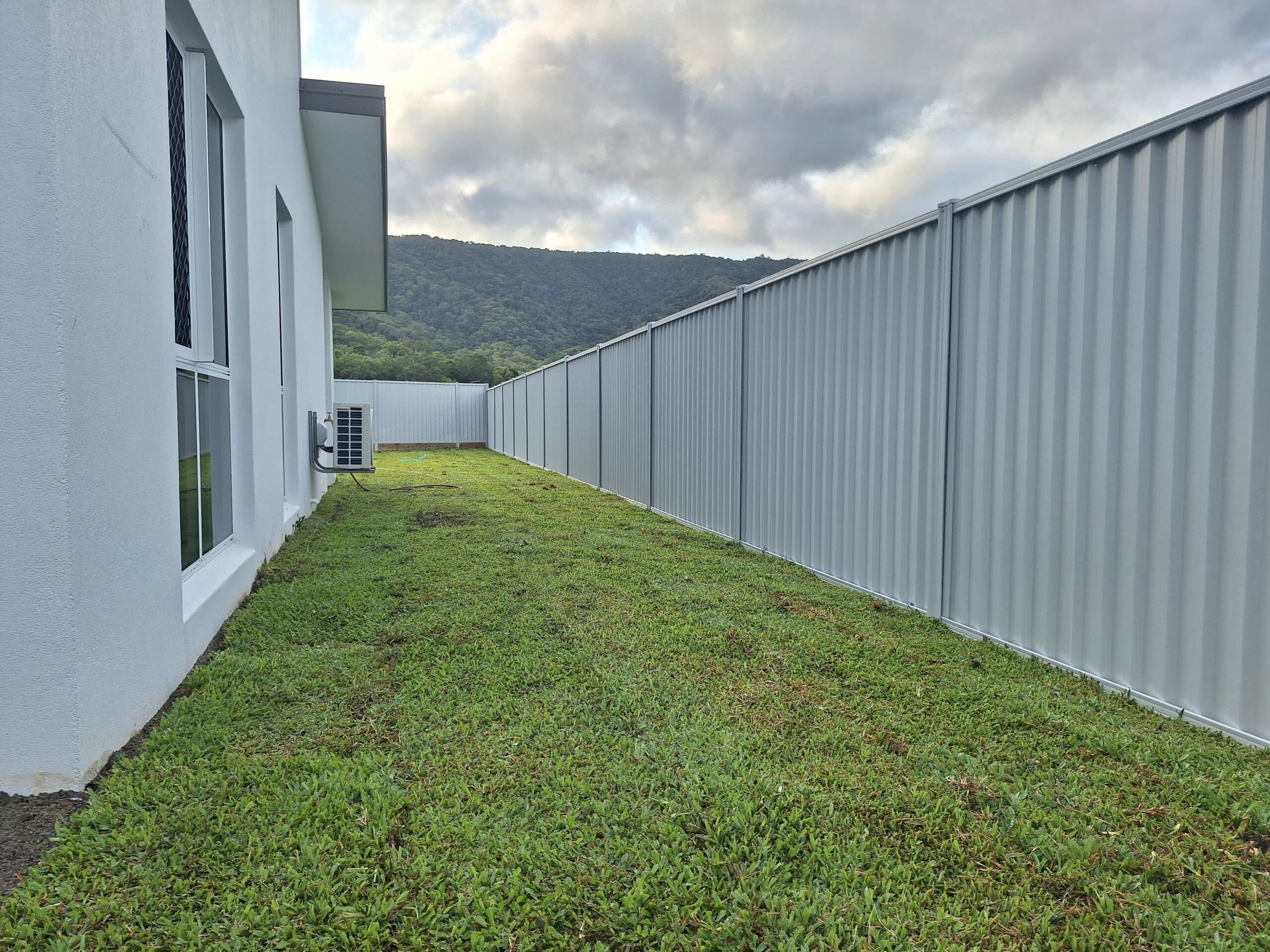 colorbond fence and turf installation